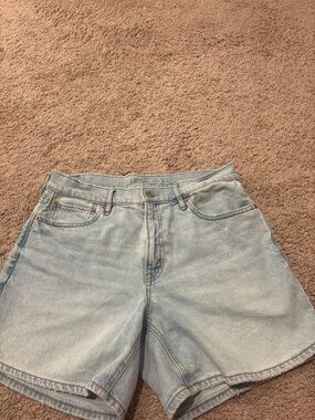 American Eagle Outfitters Light Blue High-Rise Denim Shorts